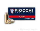 1000 Rounds of 230gr FMJ .45 ACP Ammo by Fiocchi image