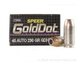 20 Rounds of 230gr JHP .45 ACP Ammo by Speer image