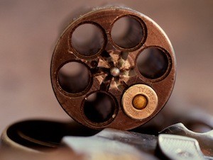 38 spl ammo in a revolver 38 spl ammo in an open revolver chamber